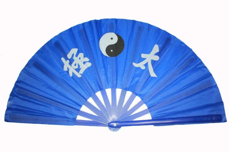108102-FH Веер для танцев Инь-Янь синий (арт.108102)