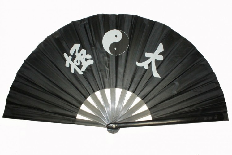 108104-FS Веер для танцев Инь-Янь черный (арт.108104)