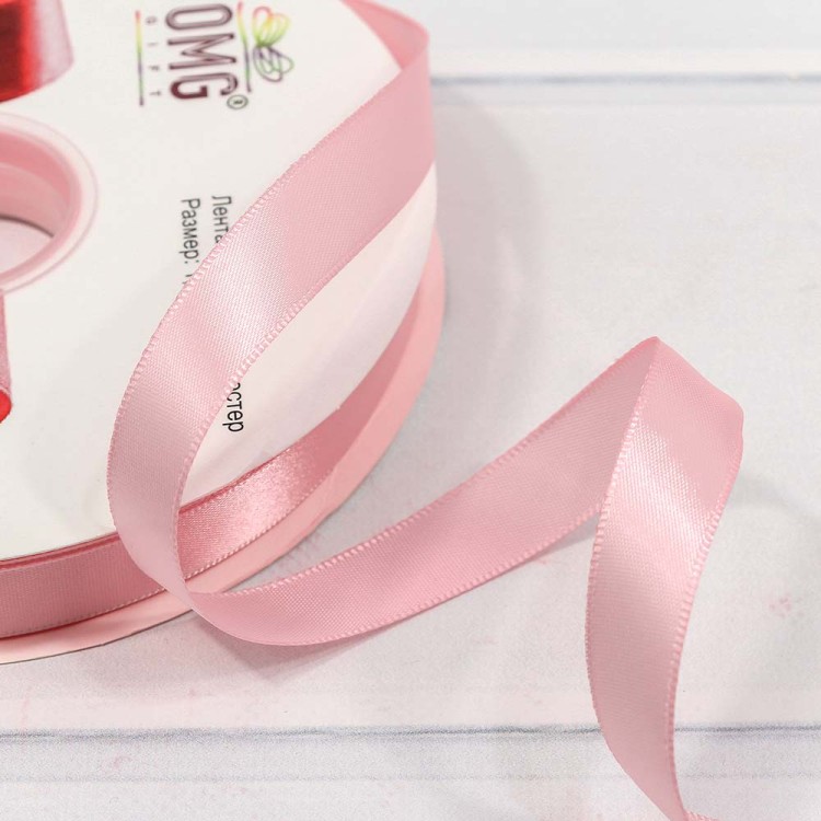 556-15/123 Лента Атласная Полиэстер класс А 1,5см*100ярд Нежно-розовый 1/13 1/52 556-15/123 Лента Атласная Полиэстер класс А 1,5см*100ярд Нежно-розовый 1/13 1/52