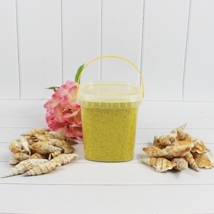 301527080909 Песок цветной лимонный (кварцевая крошка, фракция 0,5-1 мм) вес: 800г объем: 650мл