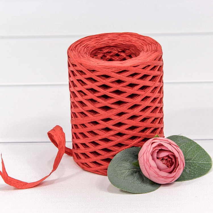 28870/4 Рафия бумажная 150м Красный 1/72