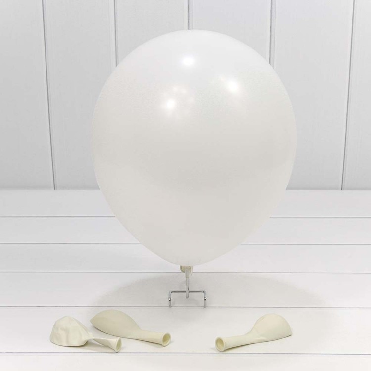 12300/7 Шарики воздушные из латекса "Пастель" 12"/30см (100 шт.) 2,8г Белый 1/50
