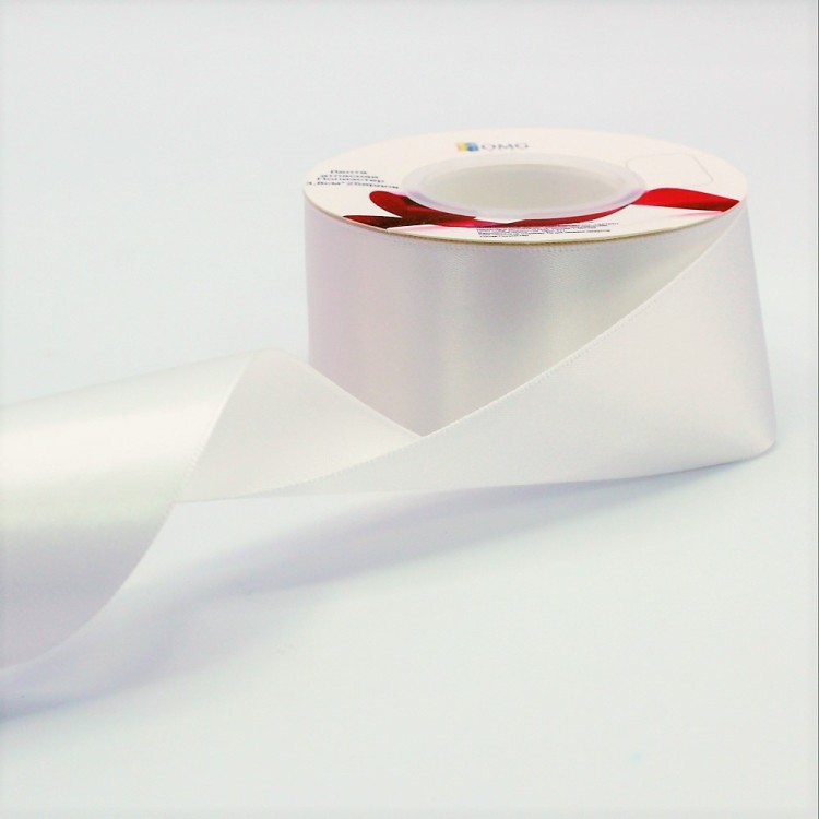 553-38/000 Лента атласная полиэстер класс А 3,8 см*25 ярдов белый 553-38/000 Лента атласная полиэстер класс А 3,8 см*25 ярдов белый