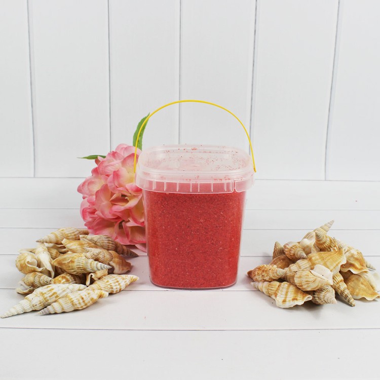 301527080912 Песок цветной рыжий (кварцевая крошка, фракция 0,5-1 мм) вес: 800г объем: 650мл