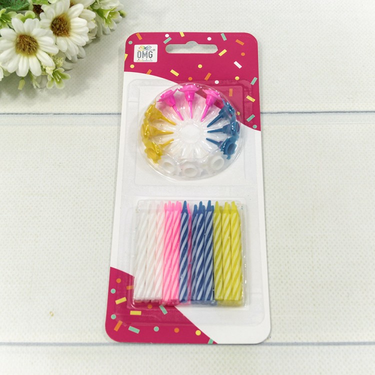 20010-20 Свечи для торта набор (24 шт.) 6см "Спираль" 1/24 1/288 20010-20 Свечи для торта набор (24 шт.) 6см "Спираль" 1/24 1/288