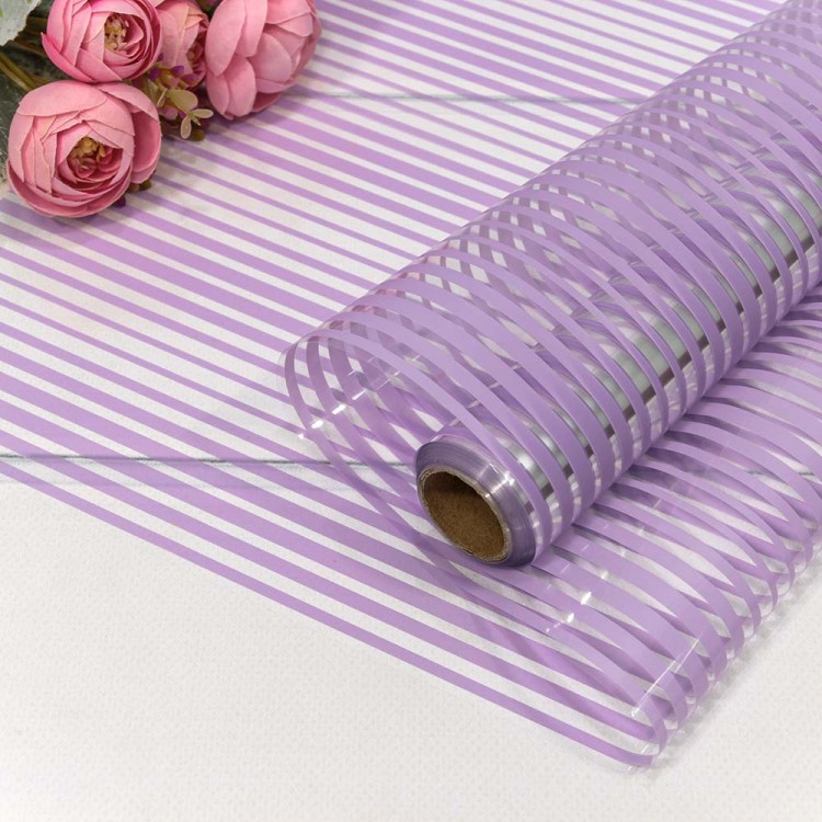 001302/8	Плёнка 0,58*10м глянцевая в полоску 50мкм Светло-фиолетовый 1/30