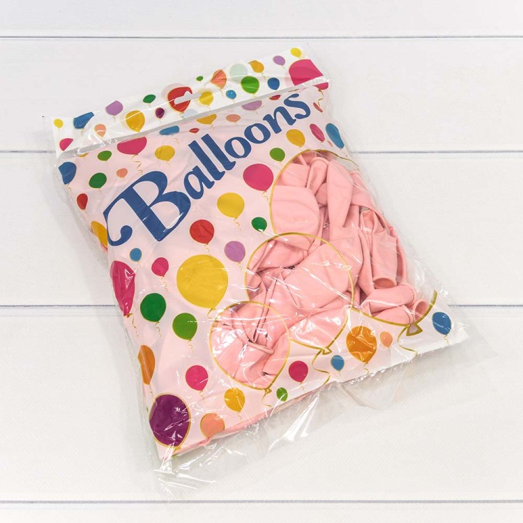 12300/13 Шарики воздушные из латекса "Пастель" 12"/30см (100 шт.) 2,8г Розовый 1/50