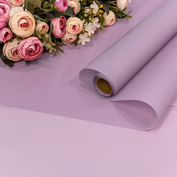 1657/4080 Плёнка 0,58*10м матовая однотонная 55мкм Светло-фиолетовый 1/30 1657/4080 Плёнка 0,58*10м матовая однотонная 55мкм Светло-фиолетовый 1/30