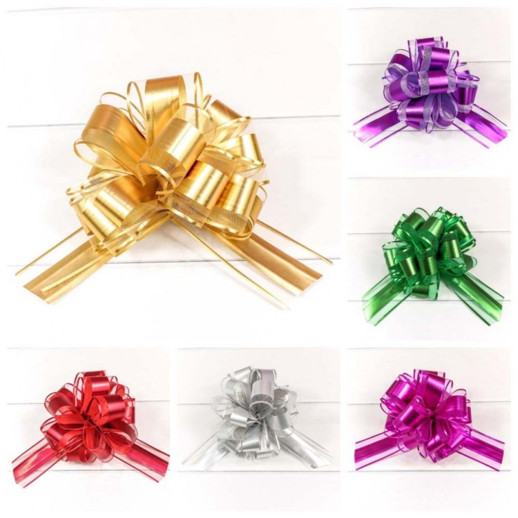 000524-50 Бант-шар "Ажурный" с органзой 5 см 1/50 1/1000