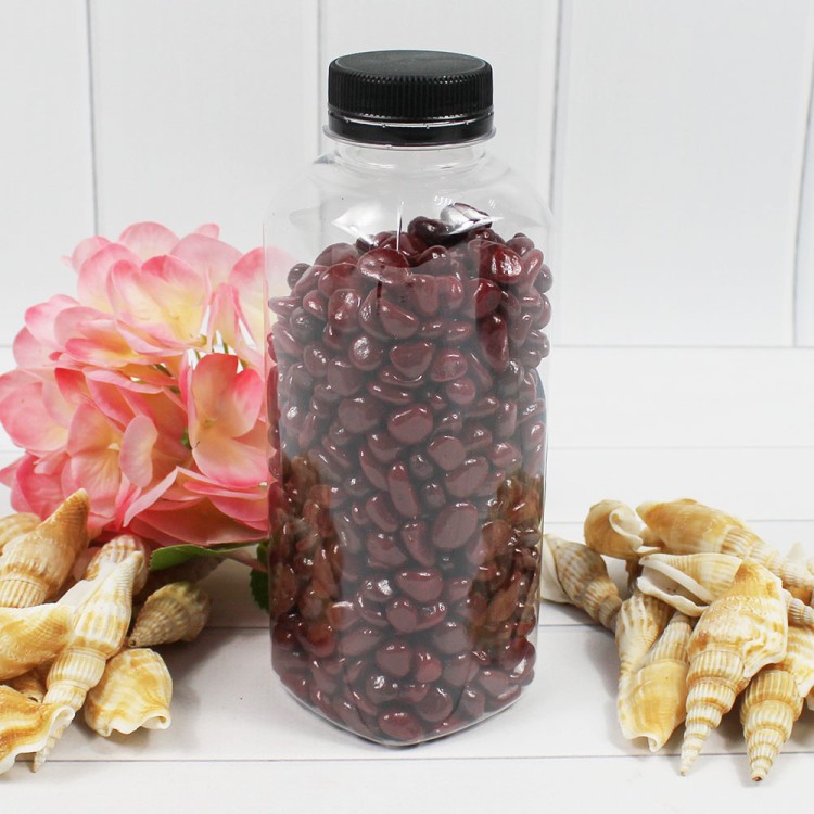 301788780A03 Галька цветная бордовая (фракция 5-10 мм) вес: 760г объем: 400мл