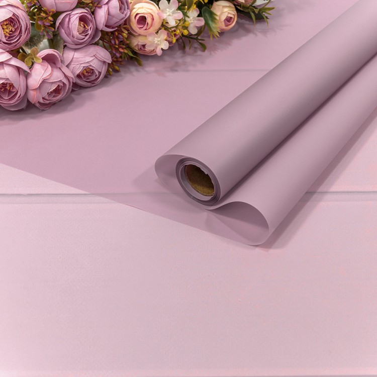 1657/6064 Плёнка 0,58*10м матовая однотонная 55мкм Сиреневый 1/30 1657/6064 Плёнка 0,58*10м матовая однотонная 55мкм Сиреневый 1/30