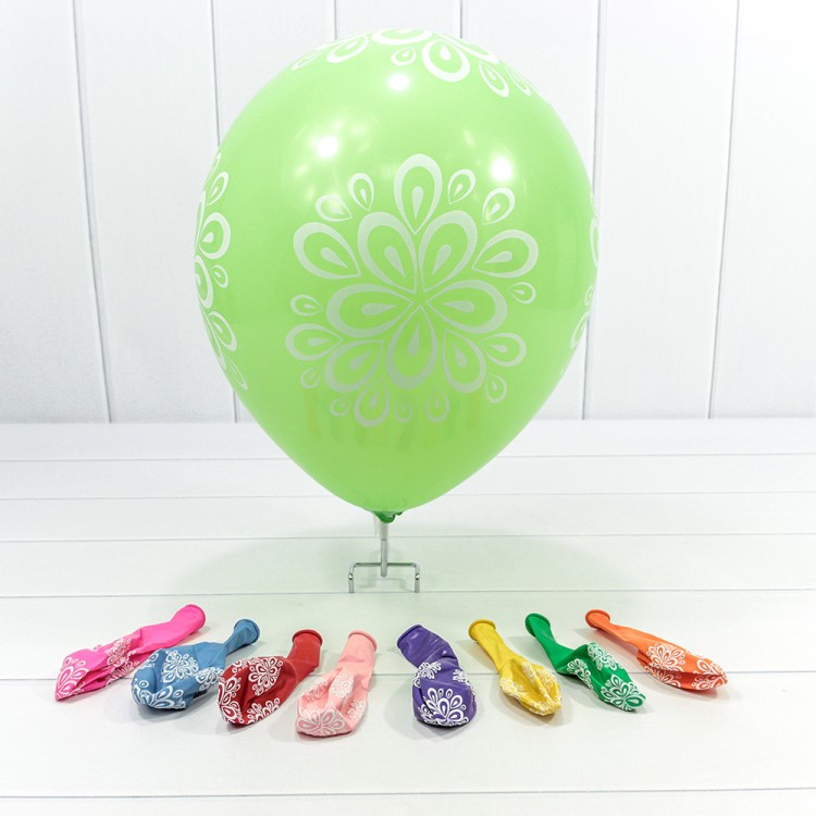 16500/2 Шарики воздушные из латекса с рисунком 12"/30см (100 шт.) 2,8г (микс 2) 1/60