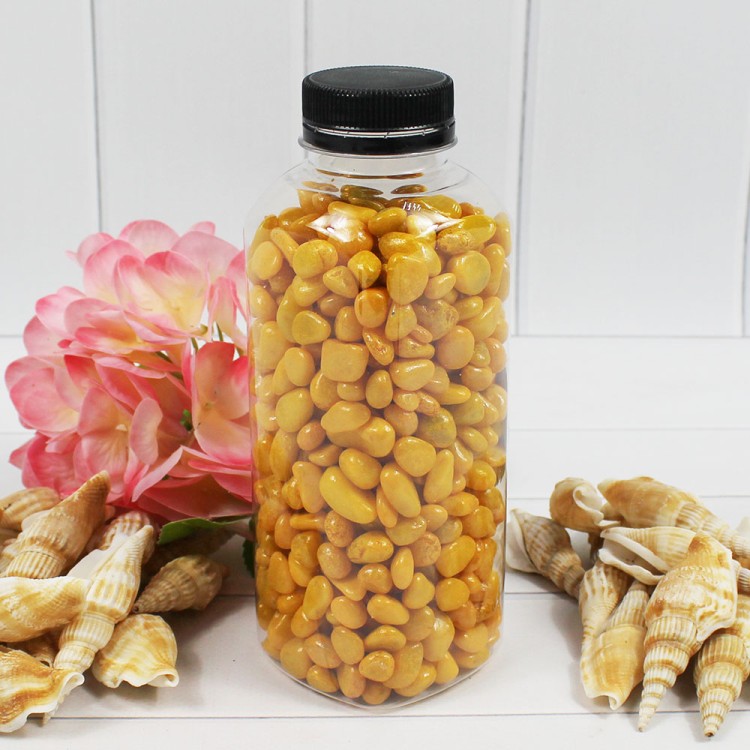 301788780A05  Галька цветная желтая (фракция 5-10 мм) вес: 760г объем: 400мл