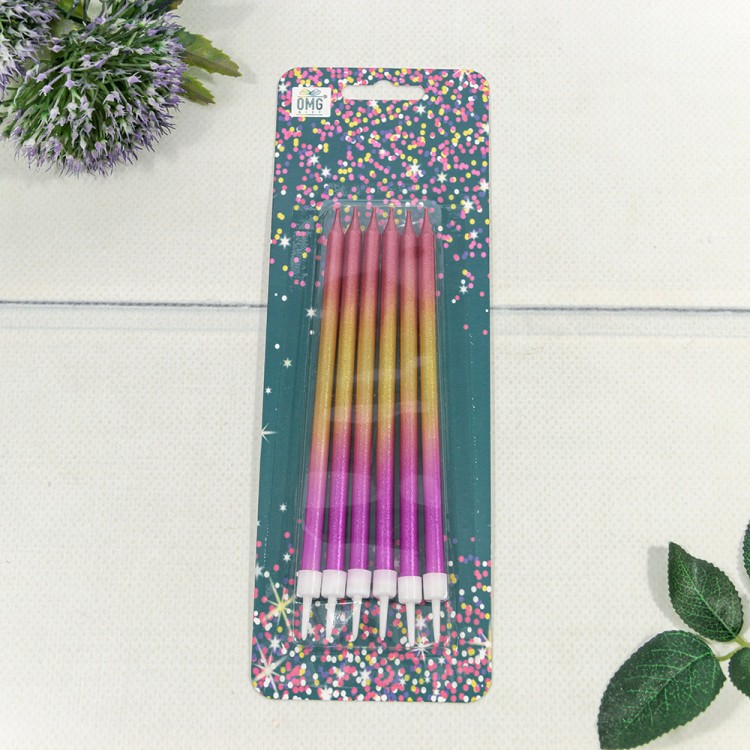 20010-5/1 Свечи для торта набор (6 шт.) 13см "Градиент 1" 1/24 1/288 20010-5/1 Свечи для торта набор (6 шт.) 13см "Градиент 1" 1/24 1/288