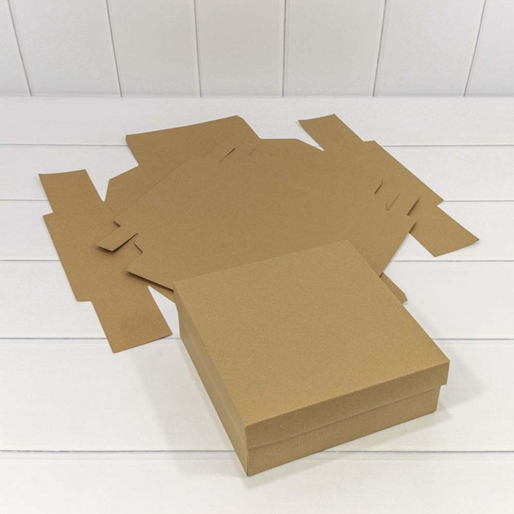 0007342/1 Коробка Квадратная 20*20*7 сборная Крафт 1/20 1/240