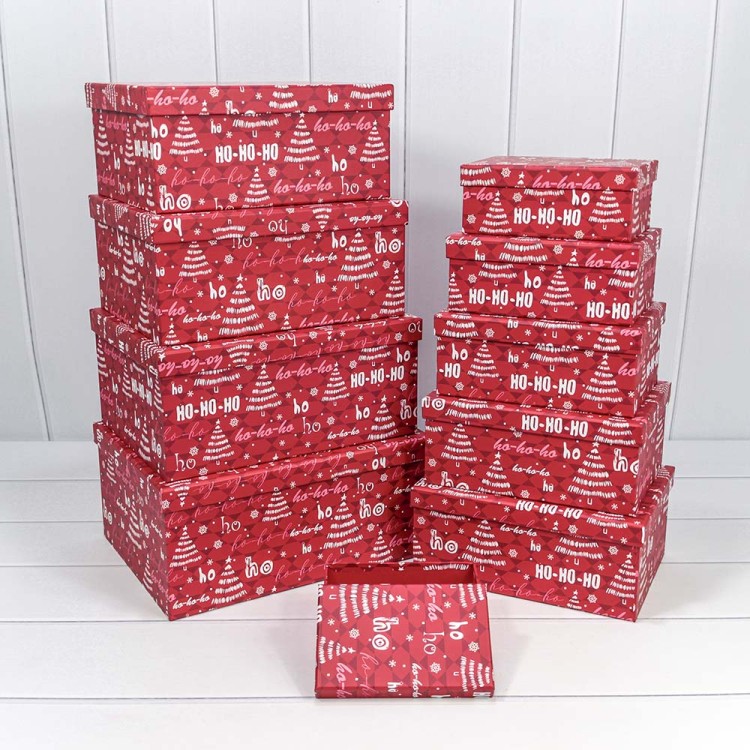 730604/2628 Коробки Прямоугольные Набор 1/10 34*26*15,3 "Новый год" 1/6