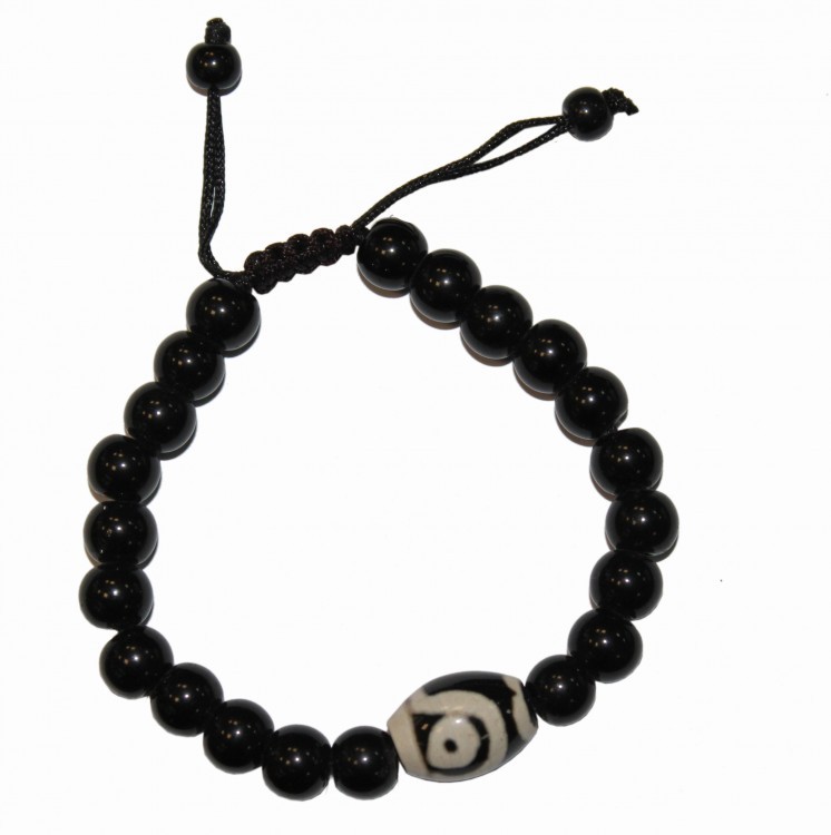888810 Браслет с одноглазой бусиной Дзи