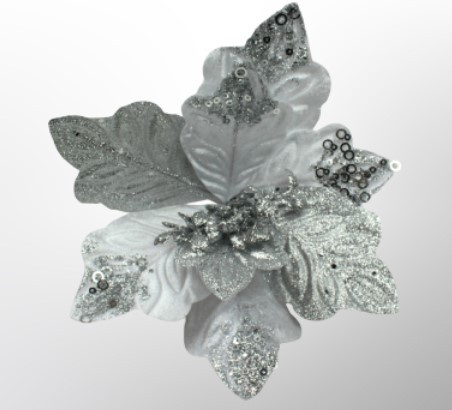 210-02-3877 искуственные цветы Ветка "Цветок" Белый 20 см 1/2