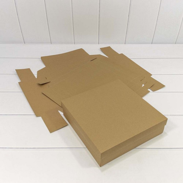 0007344/1 Коробка Квадратная 25*25*7 сборная Крафт 1/20 1/240