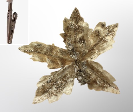 210-02-3928/2 искуственные цветы Ветка "Цветок" Позолоченный D18см 1/2