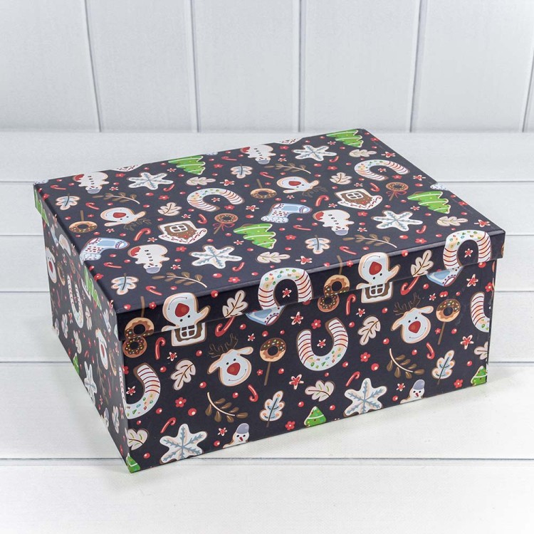 730604/2626 Коробки Прямоугольные Набор 1/10 34*26*15,3 "Новый год"- 1/6