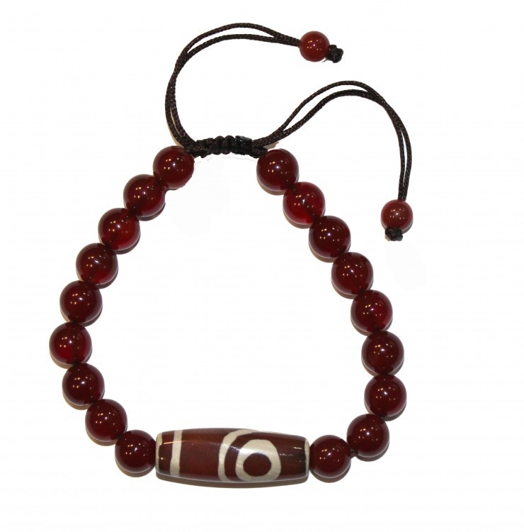 888809 Браслет с одноглазой бусиной Дзи
