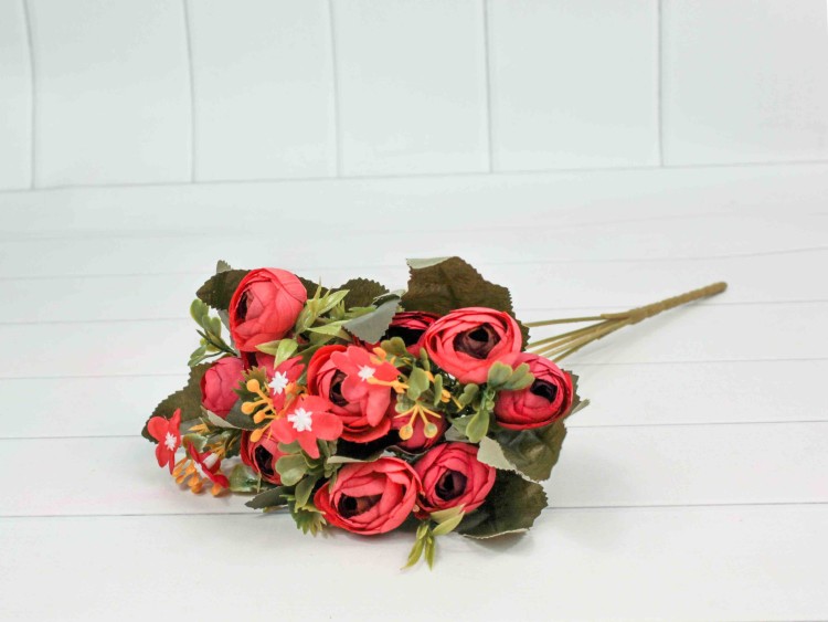 5002/44 Искусственные цветы Пионы Красный 30см 1/1 