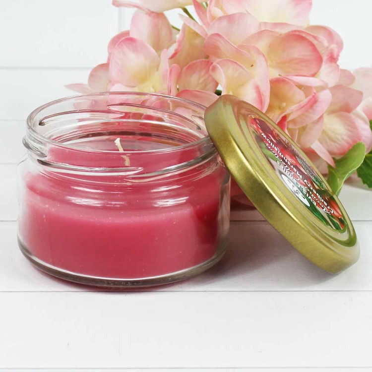 24009904030821 CRANBERRY MARSHMALLOW Свеча парафиновая ароматизированная в банке H-65мм D-85мм