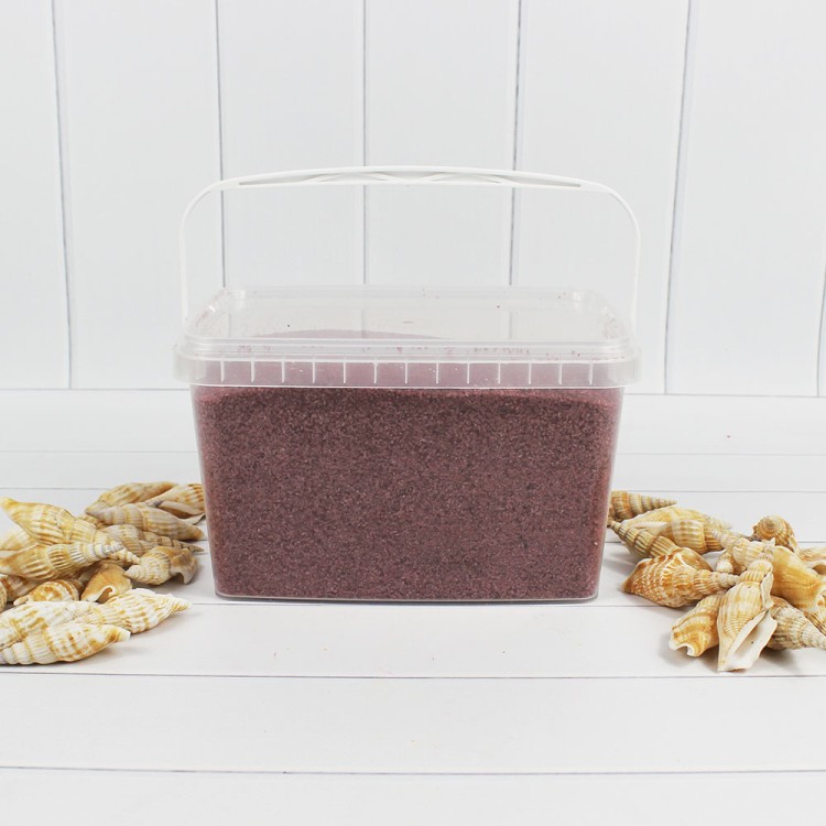 301527250403 Песок цветной бордовый (кварцевая крошка, фракция 0,5-1 мм) вес: 2500г объем: 2000мл