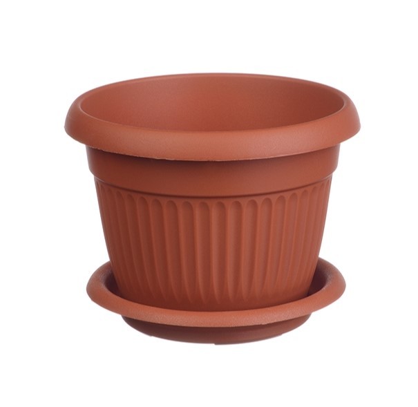 М3019 Кашпо ЛИВИЯ D200мм 2,8л с поддоном Терракотовый М3019 Кашпо ЛИВИЯ D200мм 2,8л с поддоном Терракотовый