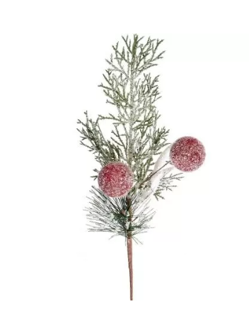 846412 Ветка заснеженная с ягодами, 40 см