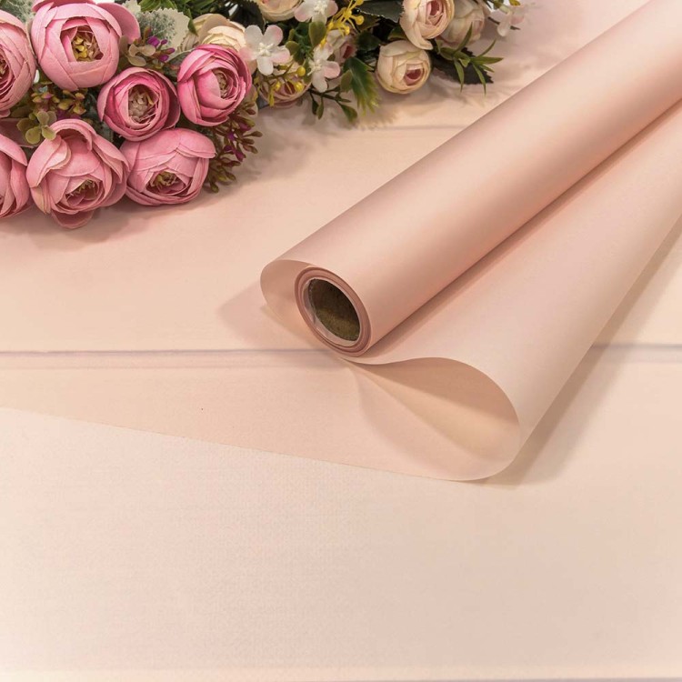 1657/489 Плёнка 0,58*10м матовая однотонная 55мкм Персиковый 1/30 1657/489 Плёнка 0,58*10м матовая однотонная 55мкм Персиковый 1/30