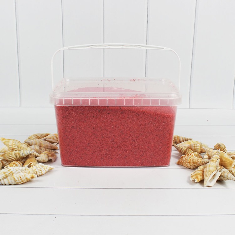 301527250408 Песок цветной красный (кварцевая крошка, фракция 0,5-1 мм) вес: 2500г объем: 2000мл