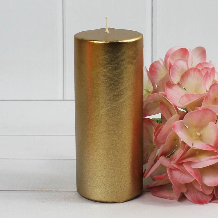 1381583000 Цилиндр 50 Н120 свеча парафиновая золото