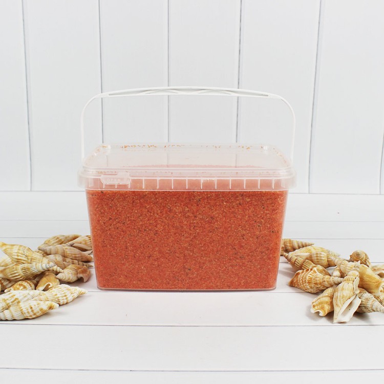 301527250410 Песок цветной оранжевый (кварцевая крошка, фракция 0,5-1 мм) вес: 2500г объем: 2000мл