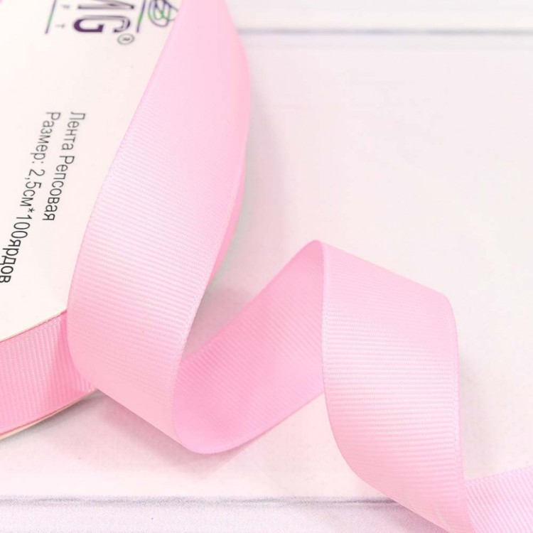 563-25/04 Лента Репсовая 2,5см*100ярд Розовый 1/13 1/52 563-25/04 Лента Репсовая 2,5см*100ярд Розовый 1/13 1/52