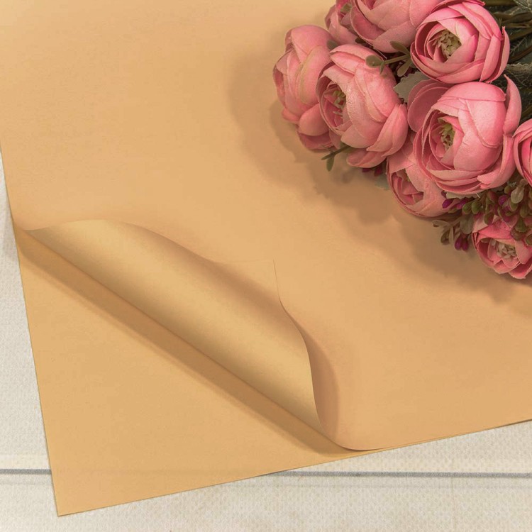 1698/6024 Плёнка в листах 60*60 (20 шт.) матовая "Корейская" 55мкм Оранжево-розовый 1/60