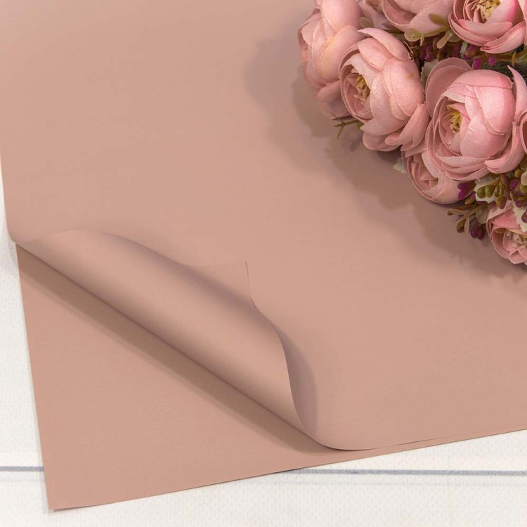 1698/6029 Плёнка в листах 60*60 (20 шт.) матовая "Корейская" 55мкм Розовато-серый-6029 1/60