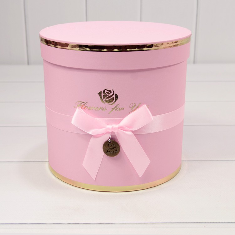 720112/171 Коробки Цилиндр Набор 1/3 18*17 "Flowers for you" Розовый 1/12
