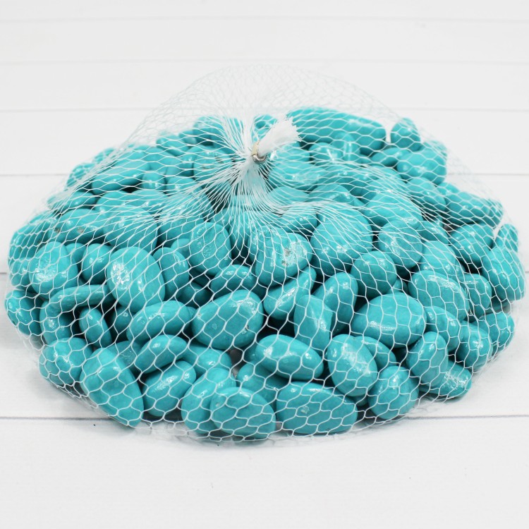 301789040502 Галька цветной крупная бирюза (фракция 10-15 мм) вес: 400г