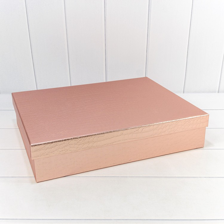 721607/0091 Коробки Прямоугольные Набор 1/10 46*36,5*10 "Кожа крокодила" матовый Бронзовый 1/2