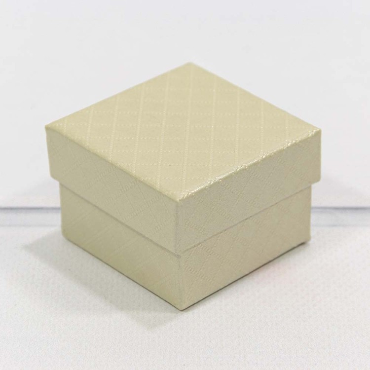 61255/3 Коробка Квадратная 5,5*5,5*3,5 "Ромбики" Бежевый 1/24 1/360