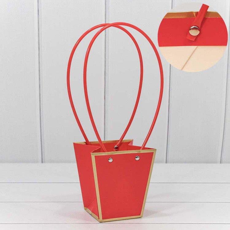 000172H/1 Пакет подарочный "Ваза для цветов" 12,5*12*8 с золотой рамкой Красный 1/10 1/200 000172H/1 Пакет подарочный "Ваза для цветов" 12,5*12*8 с золотой рамкой Красный 1/10 1/200