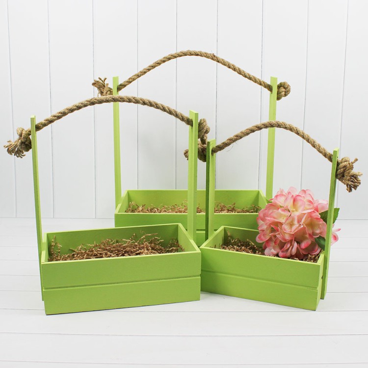 1117736/21 Ящик для декора набор 1/3 с Канатом 30*18*35(10,5) Фисташка