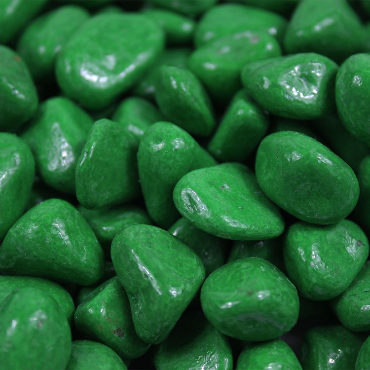 301789040506 Галька цветной крупная зеленая (фракция 10-15 мм) вес: 400г