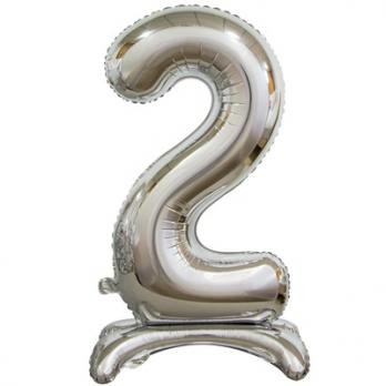1207-3648 ЦИФРА 2 30" Silver на подставке 1207-3648 ЦИФРА 2 30" Silver на подставке