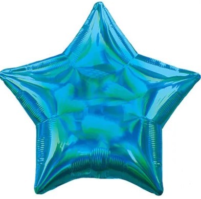 1205-0134 Шарик ЗВЕЗДА 45см Cyan