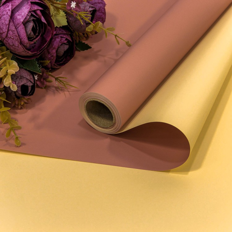 1604/4053 Плёнка 0,58*10м матовая двухсторонняя 65мкм Марсала/Жёлтый 1/30 1604/4053 Плёнка 0,58*10м матовая двухсторонняя 65мкм Марсала/Жёлтый 1/30