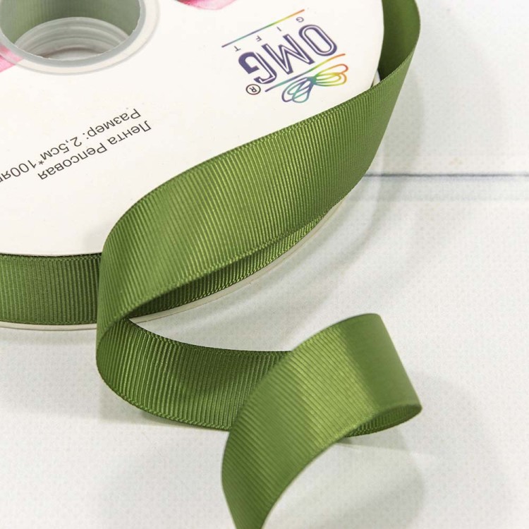 563-25/108 Лента Репсовая 2,5см*100ярд Тёмно-оливковый 1/13 1/52 563-25/108 Лента Репсовая 2,5см*100ярд Тёмно-оливковый 1/13 1/52