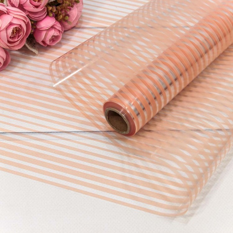 001302/1 Пленка глянцевая в полоску 50 мк 0,58*10 м Персиковый 1/30 001302/1 Пленка глянцевая в полоску 50 мк 0,58*10 м Персиковый 1/30